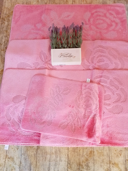 Pink 4 pc set rose design